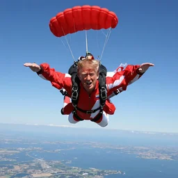 donald trump skydiving,