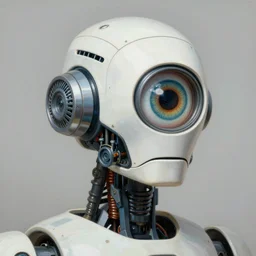 sci fi cyclops robot with camera lens instead of eye painted by gertrude abercrombie and rutkowski
