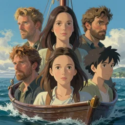 sargent and leyendecker and greg hildebrandt, head and shoulders portrait of a mila kunis girl on a boat out at sea, stephen bliss, unreal engine, fantasy art by greg rutkowski, loish, rhads, ferdinand knab, makoto shinkai, ilya kuvshinov, rossdraws, global illumination, radiant light, detailed and intricate environment