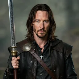 keanu reeves portrait as a dnd character fantasy art.