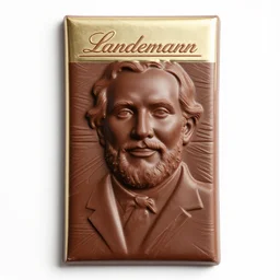 chocolate bar with a pattern of till lindemann, chocolate portrait made of chocolate