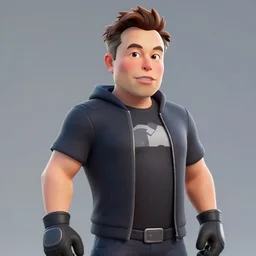a screenshot of elon musk in the video game fortnite. 3 d rendering, unreal engine, amazing likeness, very detailed, cartoon caricature