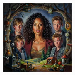 an airbrush painting of an elaborate hidden object scene of the tv show the twilight zone by destiny womack, gregoire boonzaier, harrison fisher, richard dadd