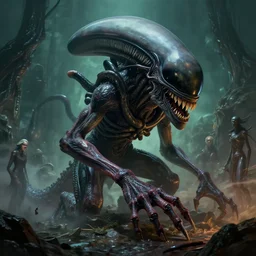 epic professional digital art of hungry giant alien slug, eerie atmospheric lighting, painted, detailed, intricate, dynamic lighting, foreboding, by leesha hannigan, wayne haag, reyna rochin, ignacio fernandez rios, mark ryden, iris van herpen, hdr, 8 k, epic, stunning, gorgeous, much wow, cinematic, masterpiece