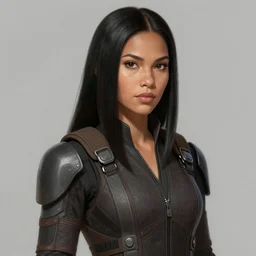 portrait of a woman by greg rutkowski, marla fett, samoan features, straight black hair, tall and slender, star wars expanded universe, she is about 2 0 years old, wearing tactical gear, digital painting, artstation, concept art, smooth, sharp foccus ilustration, artstation hq