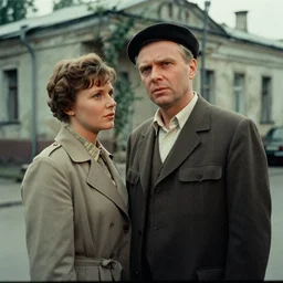film still from a Soviet movie, 2006, Cinestill 800t