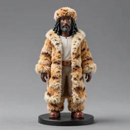 accurate detailed pvc, figurine of black jesus wearing a fursuit!!! figurine!!!, studio lighting, grey background, no shadow, trending on artstation, 4 k, highly detailed!!!