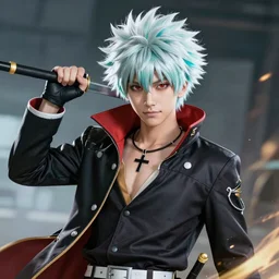 An epic fantasy comic book style portrait painting of Katsuki Bakugou, Unreal 5, DAZ, hyperrealistic, octane render, cosplay, RPG portrait, dynamic lighting
