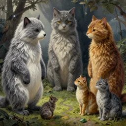 close claustrophobia, furry animals. detailed painting by mc escher, by raqib shaw, japanese popsurrealism,
