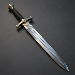 fantasy sword rendered in top view. blade, longsword. pbr, concept art