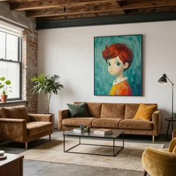 Interior shot of a cozy loft by Petros Afshar and Beeple, James Gilleard, Mark Ryden, Wolfgang Lettl highly detailed