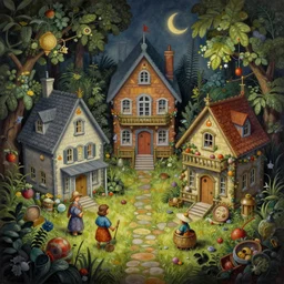 an airbrush painting of an elaborate hidden object scene in fire emblem : three houses ( 2 0 1 9 ) by destiny womack, gregoire boonzaier, harrison fisher, richard dadd