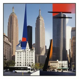 Swiss Modern collage of New York City by Max Bill