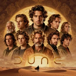 a philosophical framework - cover dune book, wallpaper, deni vilnev dune movie, photorealistic portrait by michael komarck, greg rutkowski, victo ngai, artgerm and j. dickenson