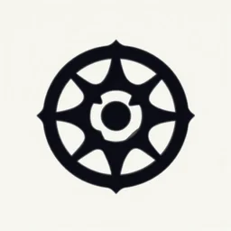 logo art design hypnotic symbol, logo concept design, geometric, flat, limited palette, dribbble, tatsuro kiuchi