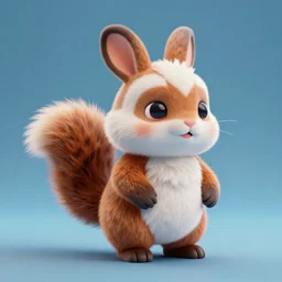 full body 3 d model of a very cute rabbit skunk furry fuzzy tail, a 3 d render zbrush central contest winner, rendered in maya, vibrant, rendered in cinema 4 d, behance hd, daz 3 d, cgsociety, matte background
