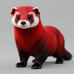furry chiaroscuro red / black stoat male fursona