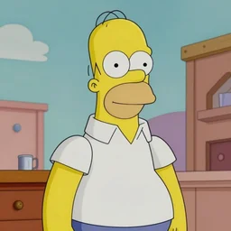 1 9 0 7 faded vintage photograph of homer simpson