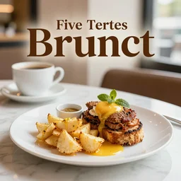 Brunch in five-star restaurant. Promotional Advertisement Photo.
