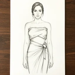 line drawing moderate sarong from hbo's the leftovers