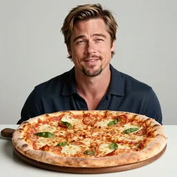 brad pitt became pizza,