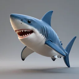 what would a minecraft shark look like, realistic, award winning, detailed, 8k, studio lighting, HD, hyper realistic, unreal engine, octane render, cycles render,