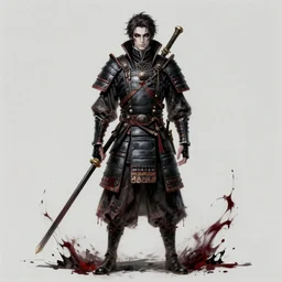 Concept art of Male Victorian Gothic Samurai, hd, intricate, bloodborne, 8k, digital art