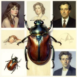 a picture of beetle insect by slim aarons, by zhang kechun, by lynda benglis, by frank frazetta, by edward hopper