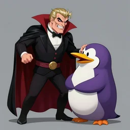 goth vampire trump fighting obese purple penguin