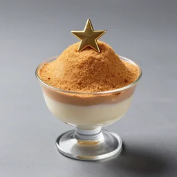 extremely delicious looking photo of sweet desert in fancy stylish cup, very expensive top quality product, michelin star, most perfect desert on the world, small manufacture, unique style, 8 k, product photography, professional studio photography