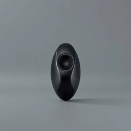 aerodynamic audio design concept, trending on behance, electronic high tech, very distant shot render matte black, centered on studio gray background, design by james dyson, jonathan ive, futuristic organic shape, all black tech design, octane engine render, product concept, unreal engine 6 render