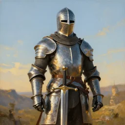 knight, sword, fantasy, painting, ultra realistic!!!, clear weather, golden hour, sharp focus