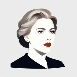 face icon stylized minimalist nadezhda konstantinovna krupskaya played by scarlett johansson, loftis, cory behance hd by jesper ejsing, by rhads, makoto shinkai and lois van baarle, ilya kuvshinov, rossdraws global illumination