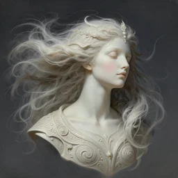 wind blowing hair up!!! meditation trance! a celestial surreal creature, dreaming of the void, bust portrait, dnd, fantasy, intricate, elegant, highly detailed, digital painting, artstation, concept art, smooth, sharp focus, illustration, art by artgerm and tom bagshaw and greg rutkowski and alphonse mucha