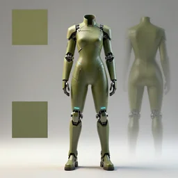 giorgio morandi color scheme. hi - tech uniform. military leg mechanical exoskeleton!! weightless glowing laser belts. a high set geometric tailoring clothes. matte painting. full body!! 3 d concept art. marvelous designer clothing. octane render. hyper detailed, character concept, intricate, elegan, smooth, sharp focus