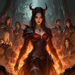 character concept art of a dark fantasy female fire witch, key visual, realistic shaded perfect face, fine details, dystopian environment and background, by stanley artgerm lau, wlop, rossdraws, james jean, andrei riabovitchev, marc simonetti, and sakimichan, trending on artstation