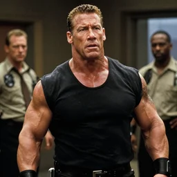 film still of john cena as nada in bank scene in they live 1 9 8 8