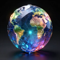 amethysm stylized gemstone multicolorful global illumination ray tracing advended technologie