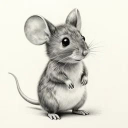 a beautiful pencil drawing of exactly one!!!!! cartoon mouse; masterpiece; extremely highly detailed; ultra-realistic; trending on artstation