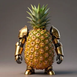 Anthropomorphized pineapple in battle armour, D&D, fantasy, cinematic lighting, highly detailed, digital painting, artstation, concept art, smooth, sharp focus, illustration, warm light, cozy warm tint, magic the gathering artwork, volumetric lighting, 8k, no gold, no gold colours, art by Akihiko Yoshida, Greg Rutkowski