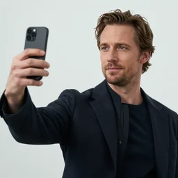 alexander skarsgard taking a selfie