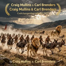 Anthro lions soldiers led into battle by donkey officers, by Craig Mullins and Carl Brenders