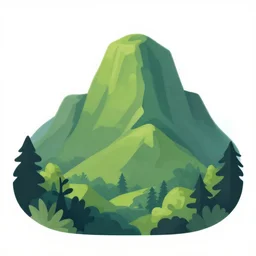 jungle mountain water vector illustration digital art by james gilleard trending on artstation