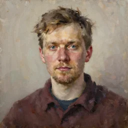 portrait of a latvian man ( 4 0 ) from latvia in 2 0 2 1, an oil painting by ross tran and thomas kincade
