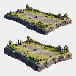 3 d render of a level design concept art, for a science ego shooter, octane render, unreal engine, wlop, 4 k