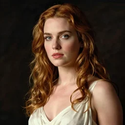christina hendricks as the goddess Venus in the style of leonardo da vinci
