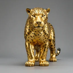 golden jaguar sculpture