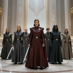 the jedi council, wide angle shot, diffuse lighting, intricate, elegant, highly detailed, lifelike, photorealistic, sharp focus, a 2 4! film cinematography, cinematic, hyper realism, high detail, dream like atmosphere