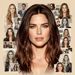 digital art portrait of sandra bullock made from photo collages