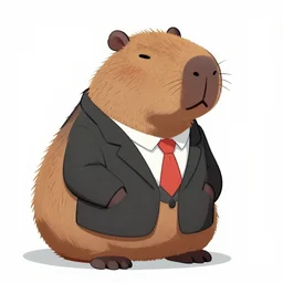 Capybara as business man wearing a suit